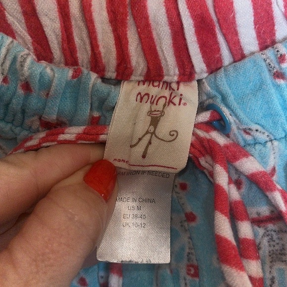 Munki Munki size medium lightweight flannel with sock monkeys. Pants only - Picture 5 of 8